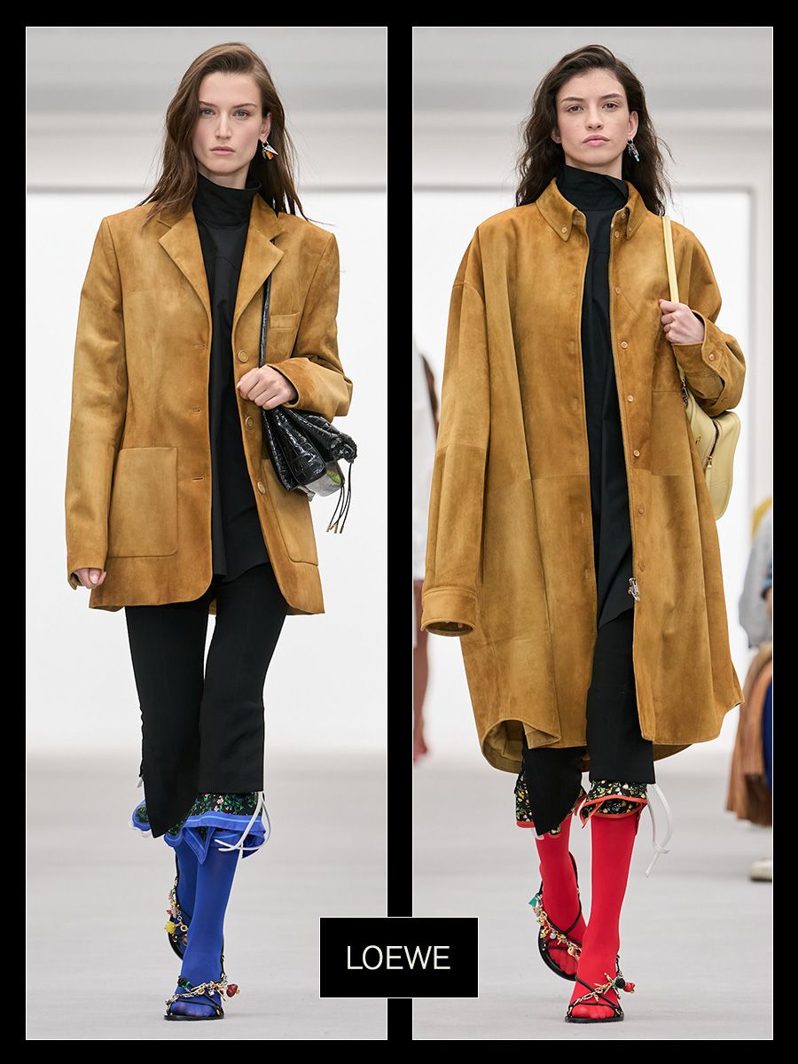 Loewe S/S 27 models on the runway.