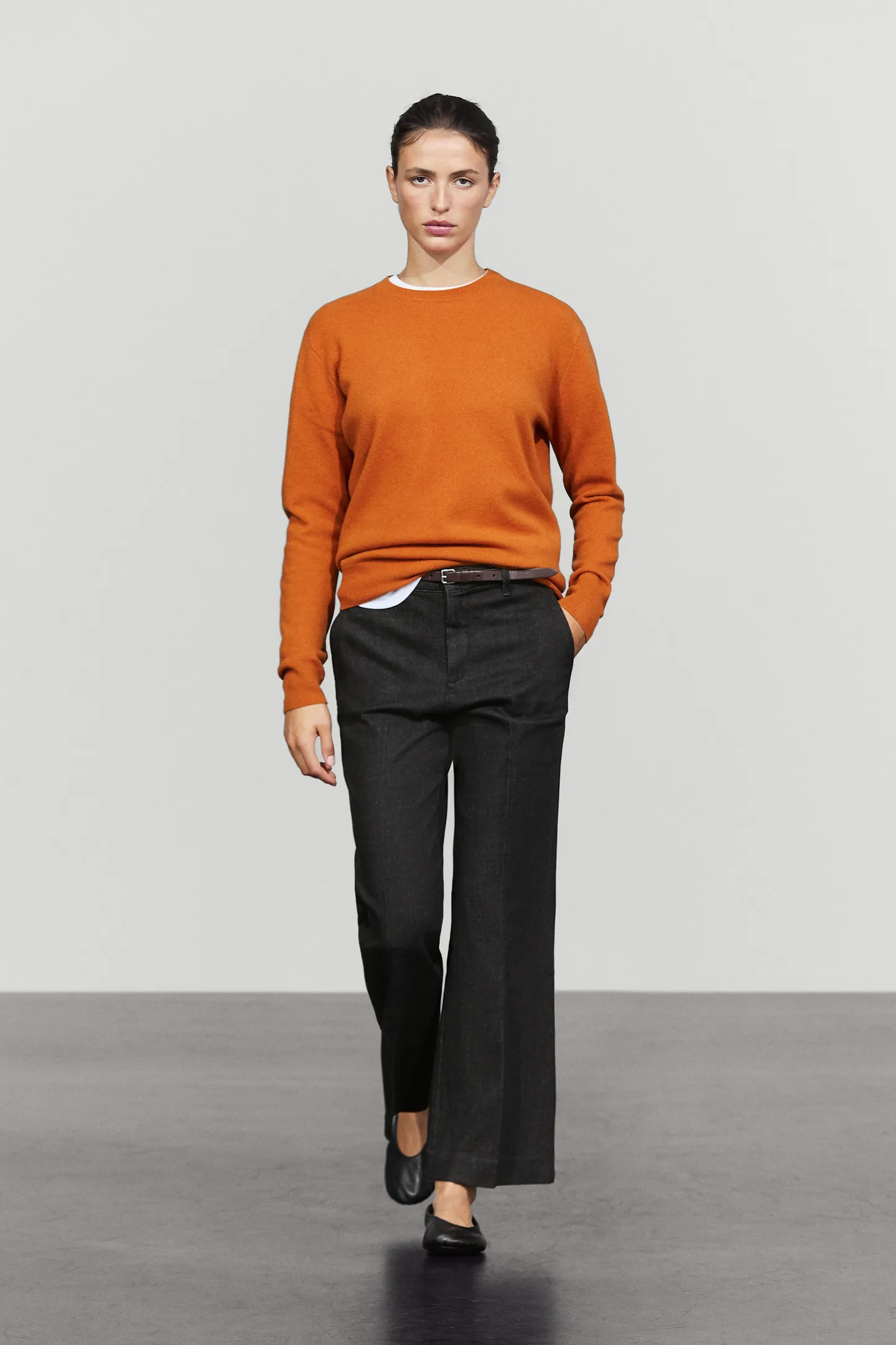Massimo Dutti, Wool Blend Crew Neck Knit Sweater