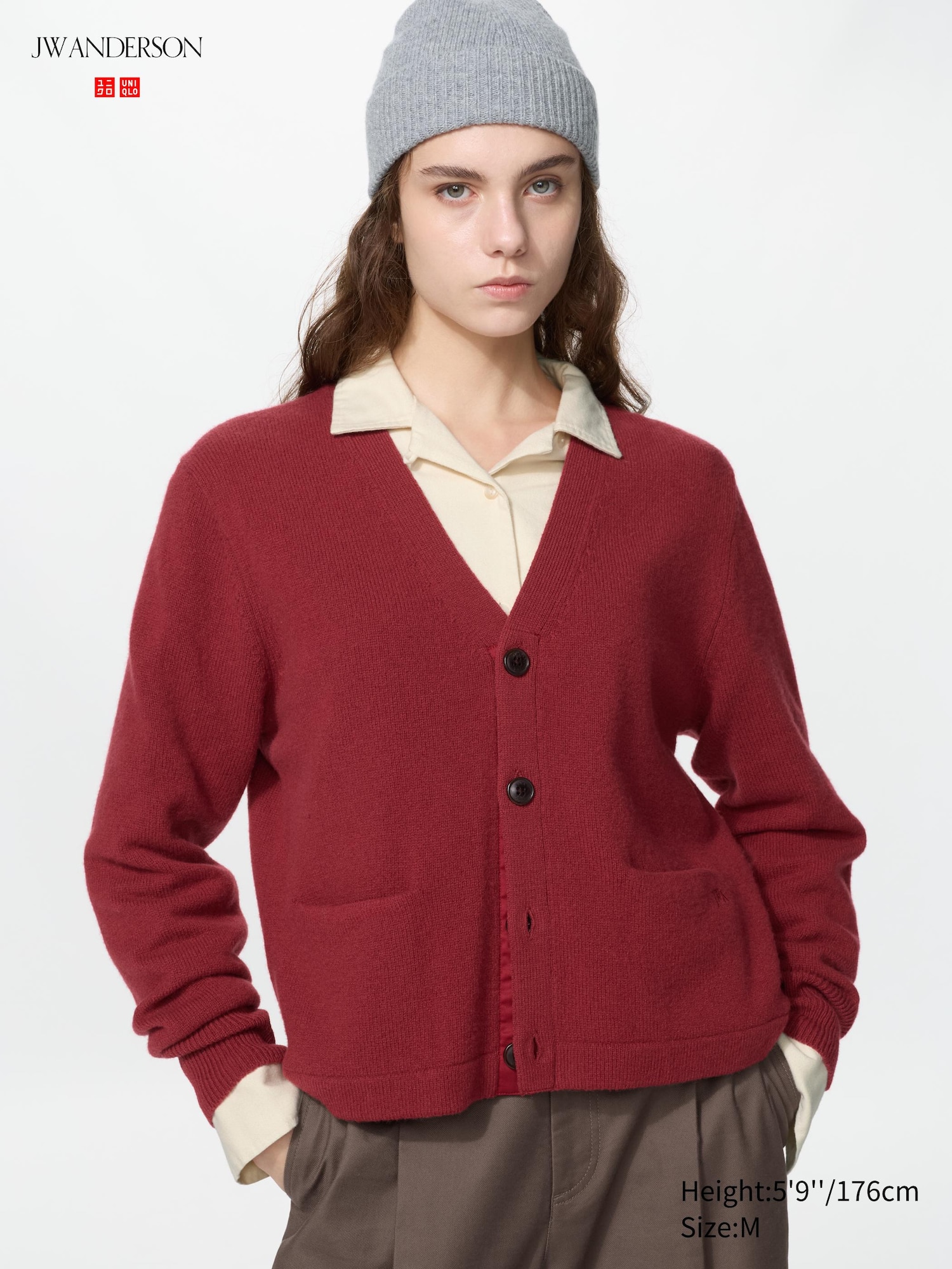 Lambswool V Neck Short Cardigan