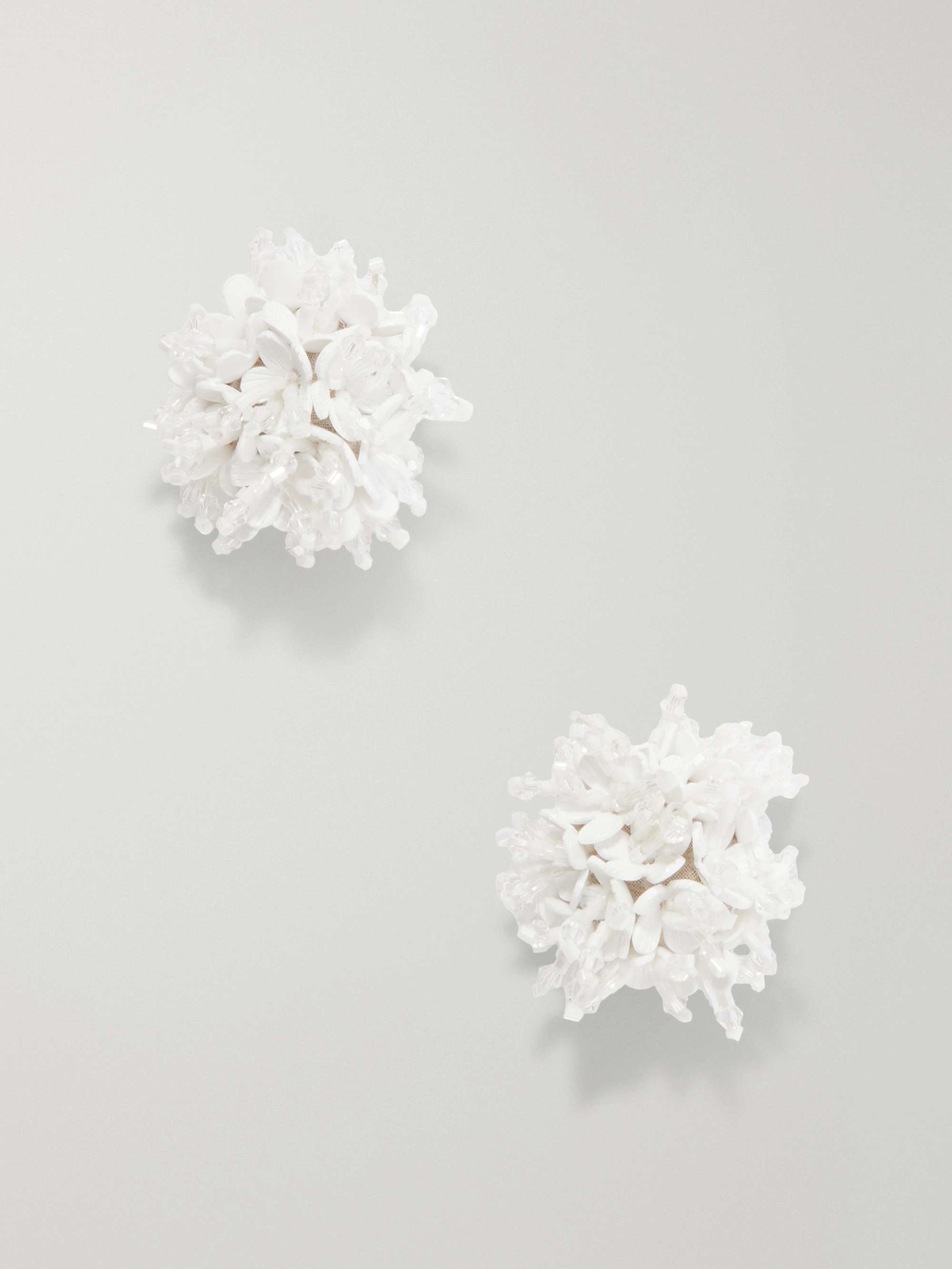 Bead-Embellished Clip Earrings