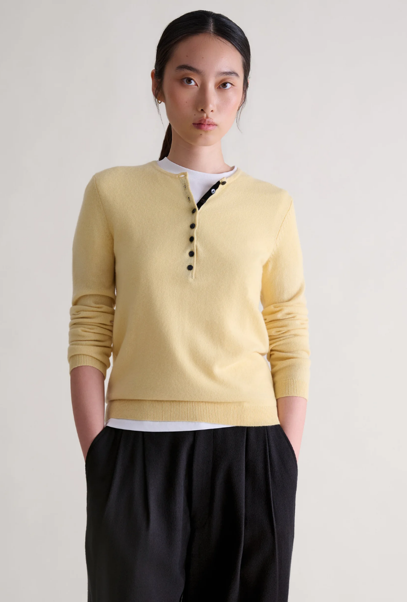 Rise & Fall, Women's Cashmere Merino Henley Jumper