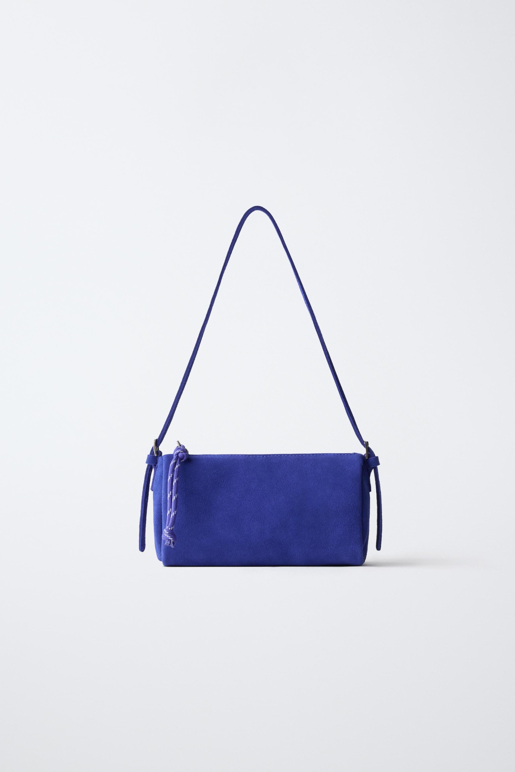 Leather Shoulder Bag - Blue - One Size Only