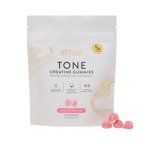 Arrae Creatine Gummies for Women, Muscle & Strength, Sour Watermelon, 90 Ct
