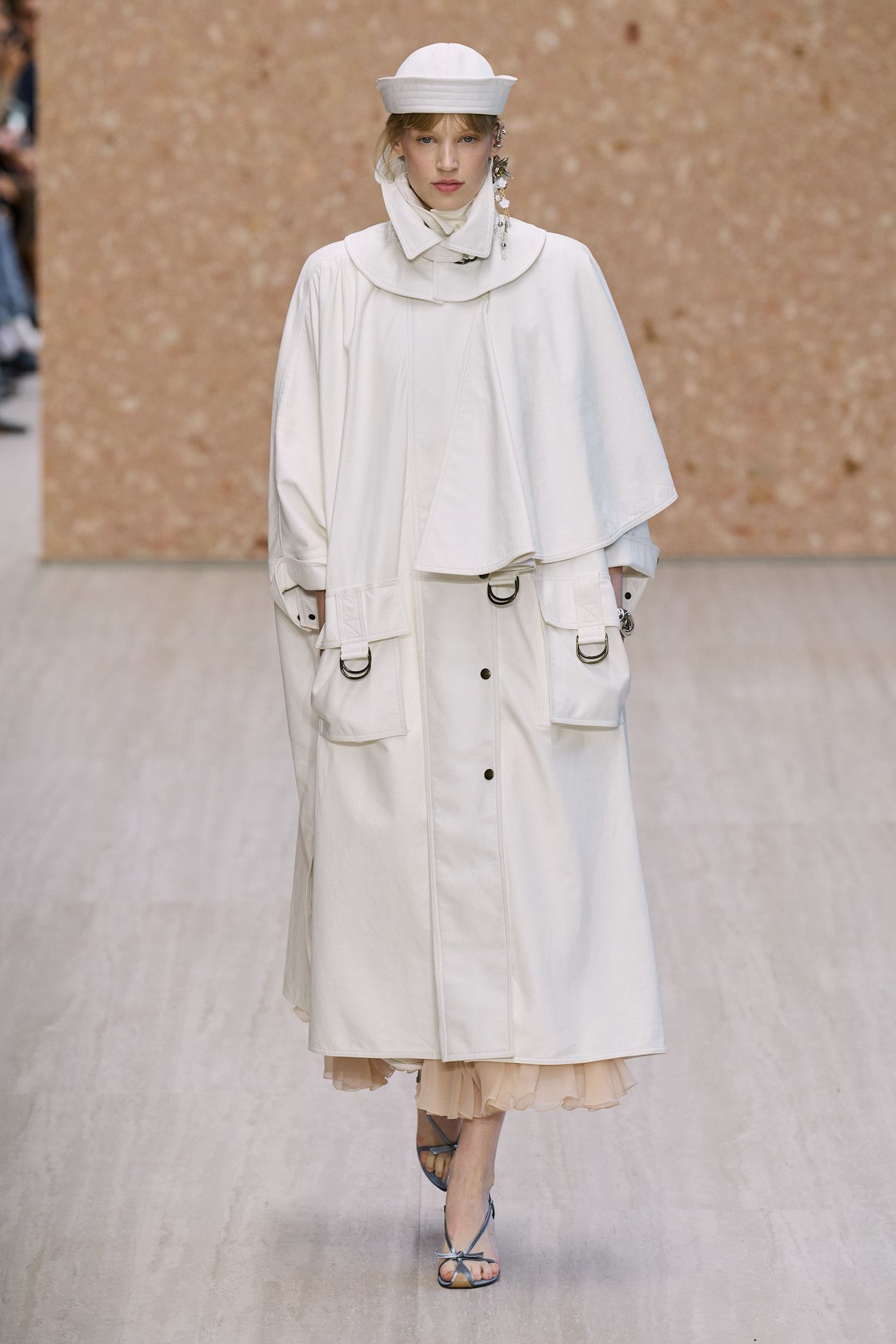 a model walks the Chloé spring/summer 2027 runway during Paris Fashion Week