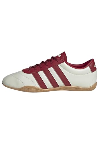 Adidas Women's Grand Court Low, Ivory/team Victory Red/gum, 8