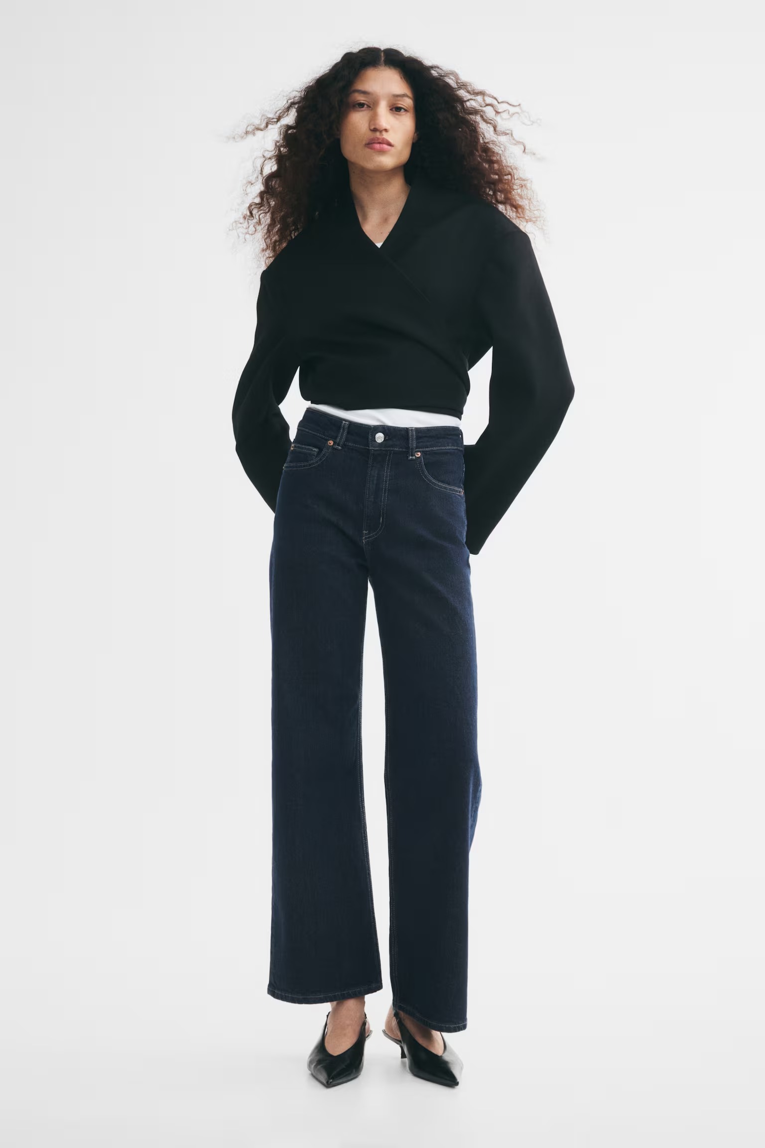 H&M, Wide High Waist Jeans