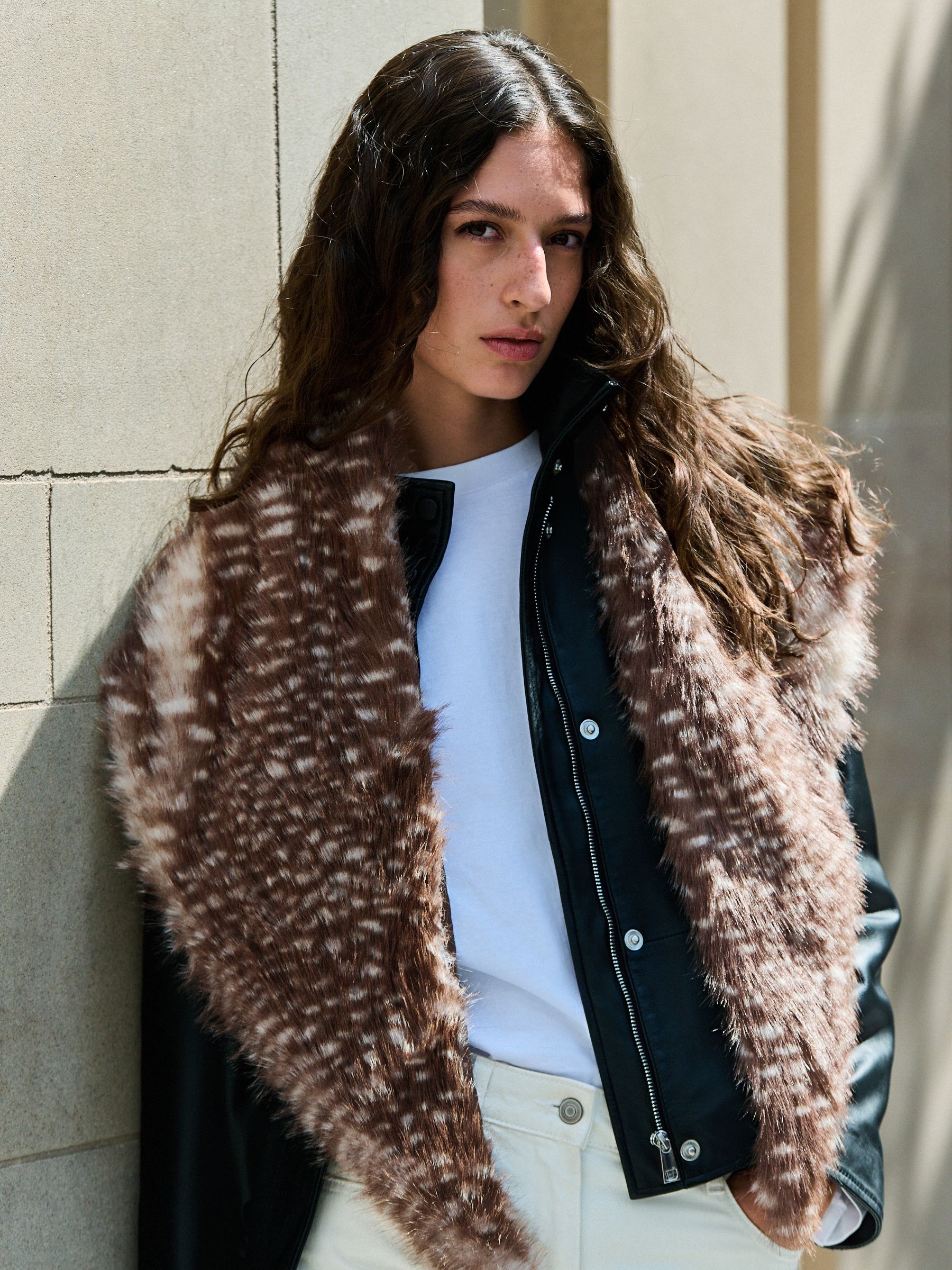 Animal/deer Heavyweight Fur Scarf - Size One