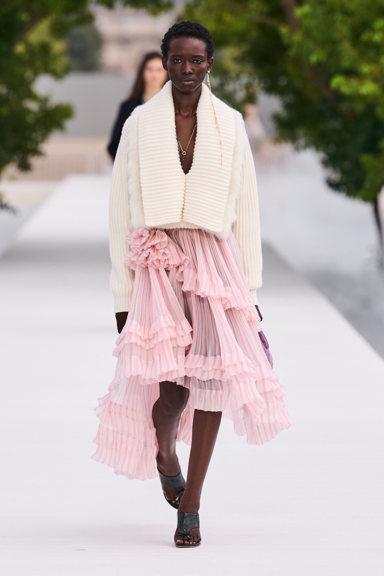 an example of asymmetry on the dior spring 2027 runway.