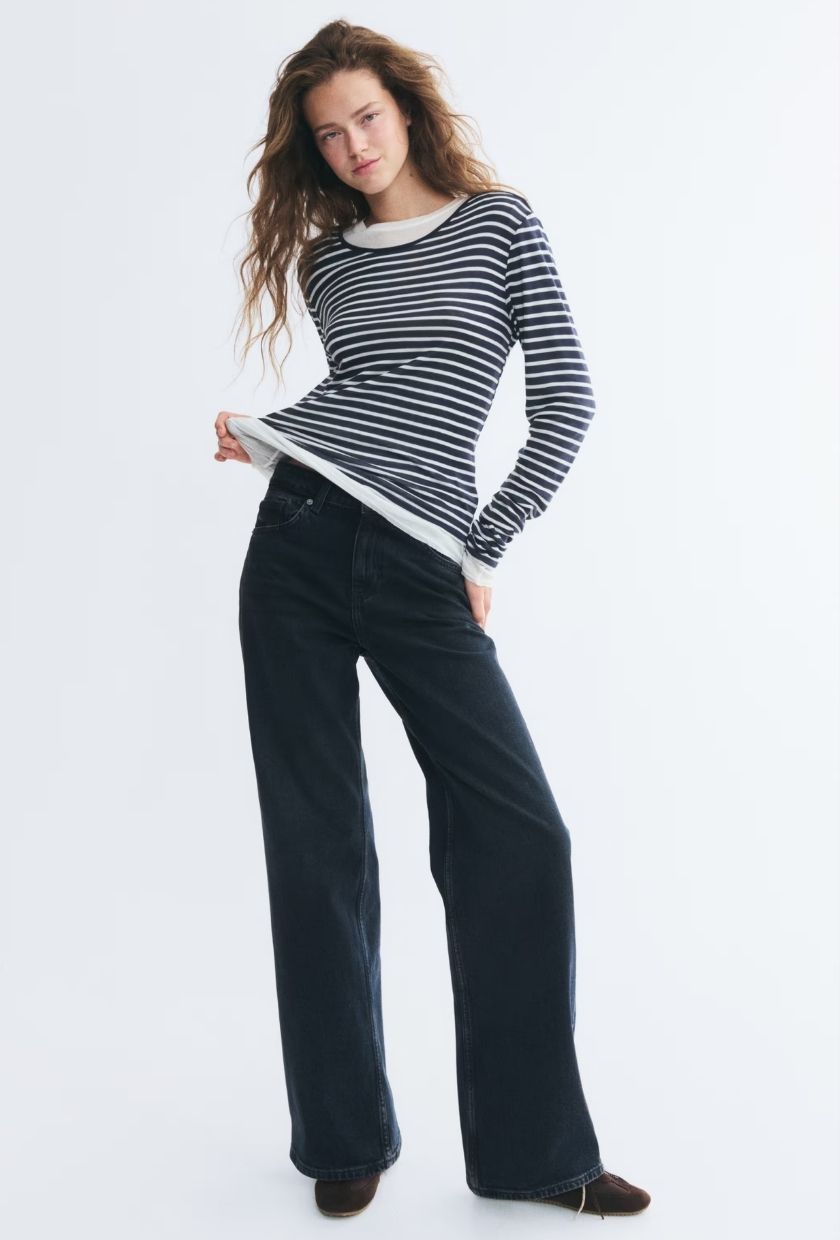 H&M, Straight High Waist&nbsp;jeans
