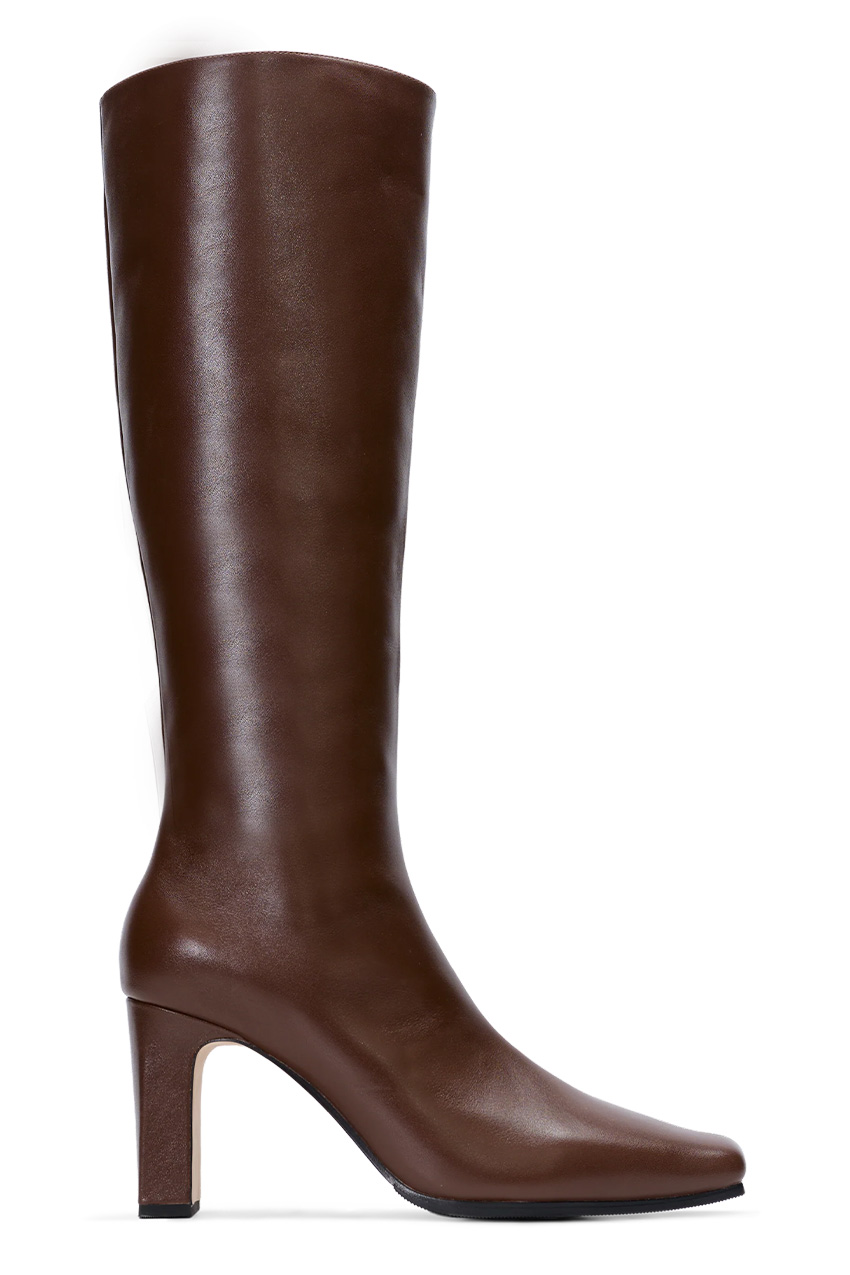 Pintail Chestnut Brown Leather Knee High Boots