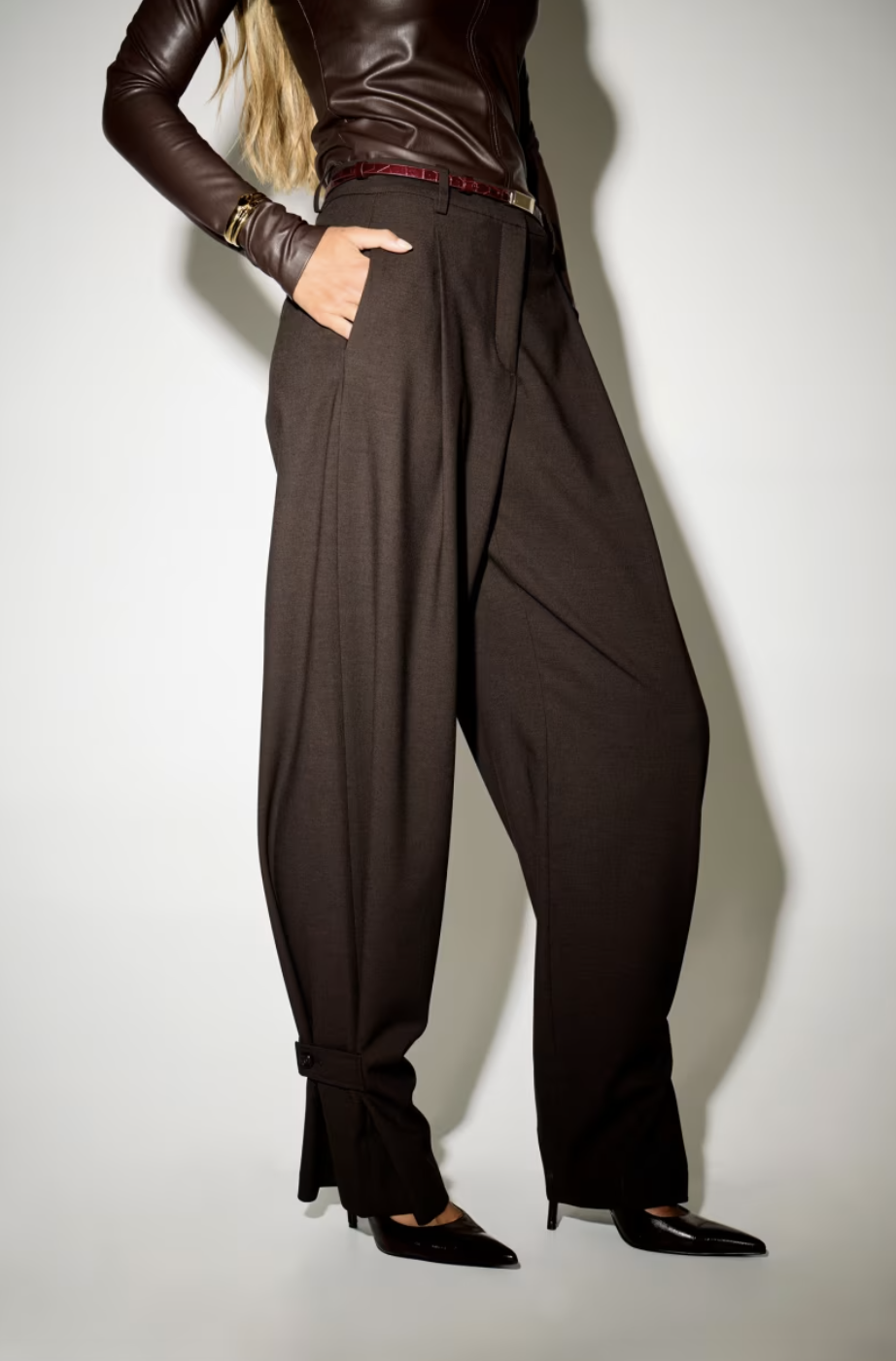 Leonie Hanne for Guess Wool Blend Pants
