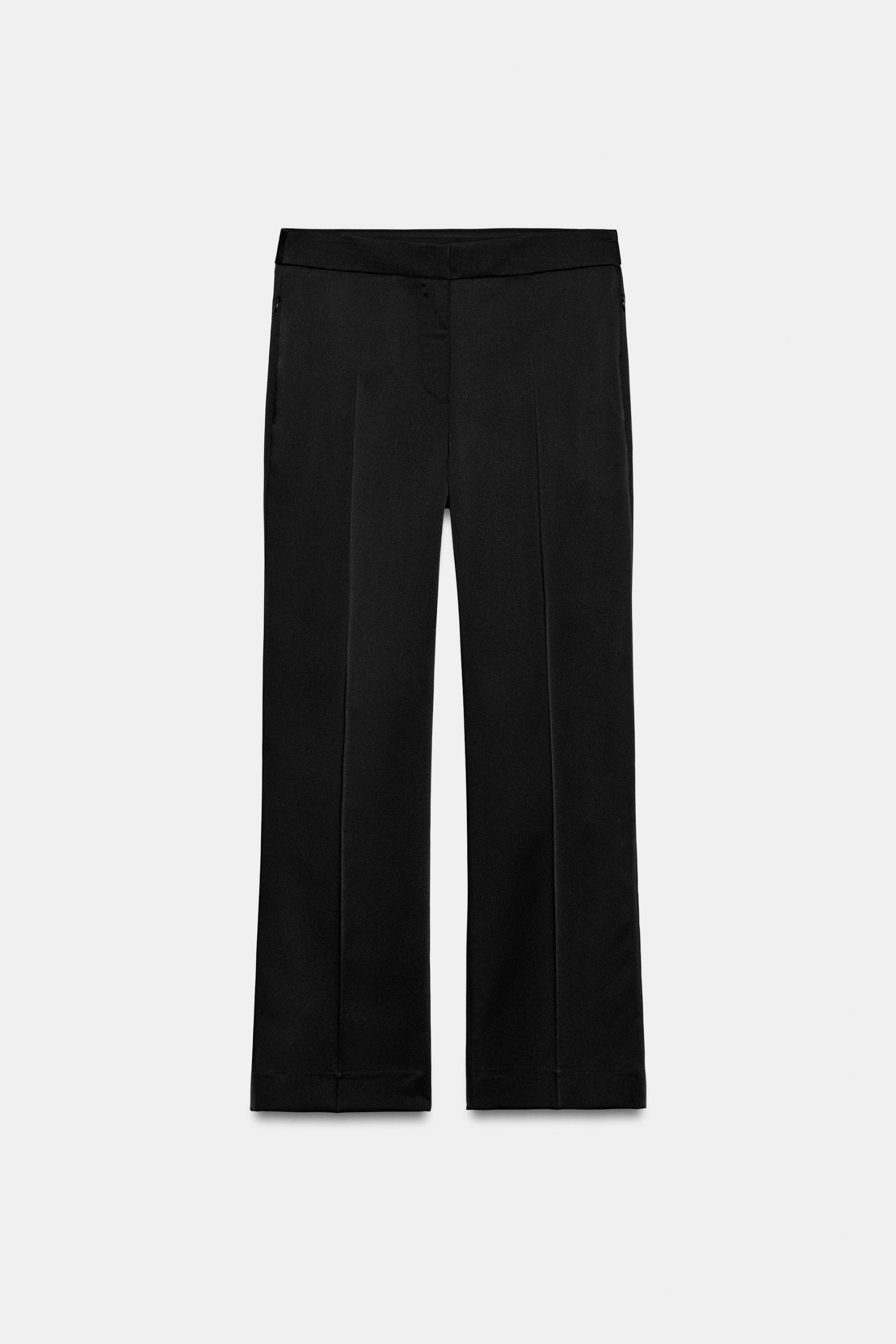ZARA, Straight-Leg Satin Pants