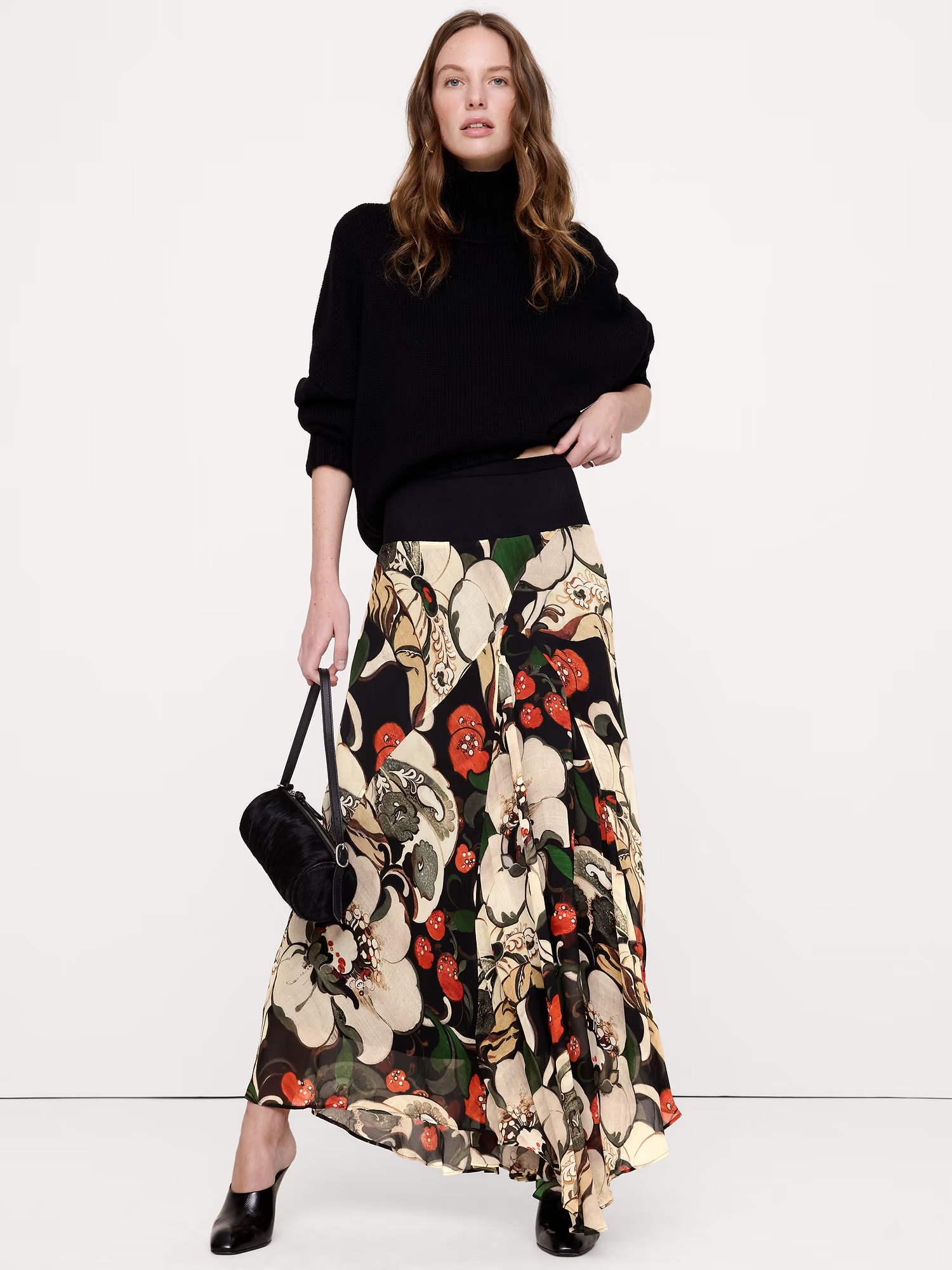 Banana Republic, Drapey Georgette Maxi Skirt