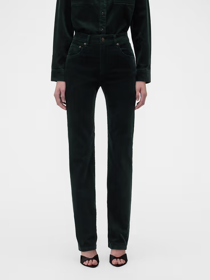 Gap, High Rise Corduroy Straight Pants