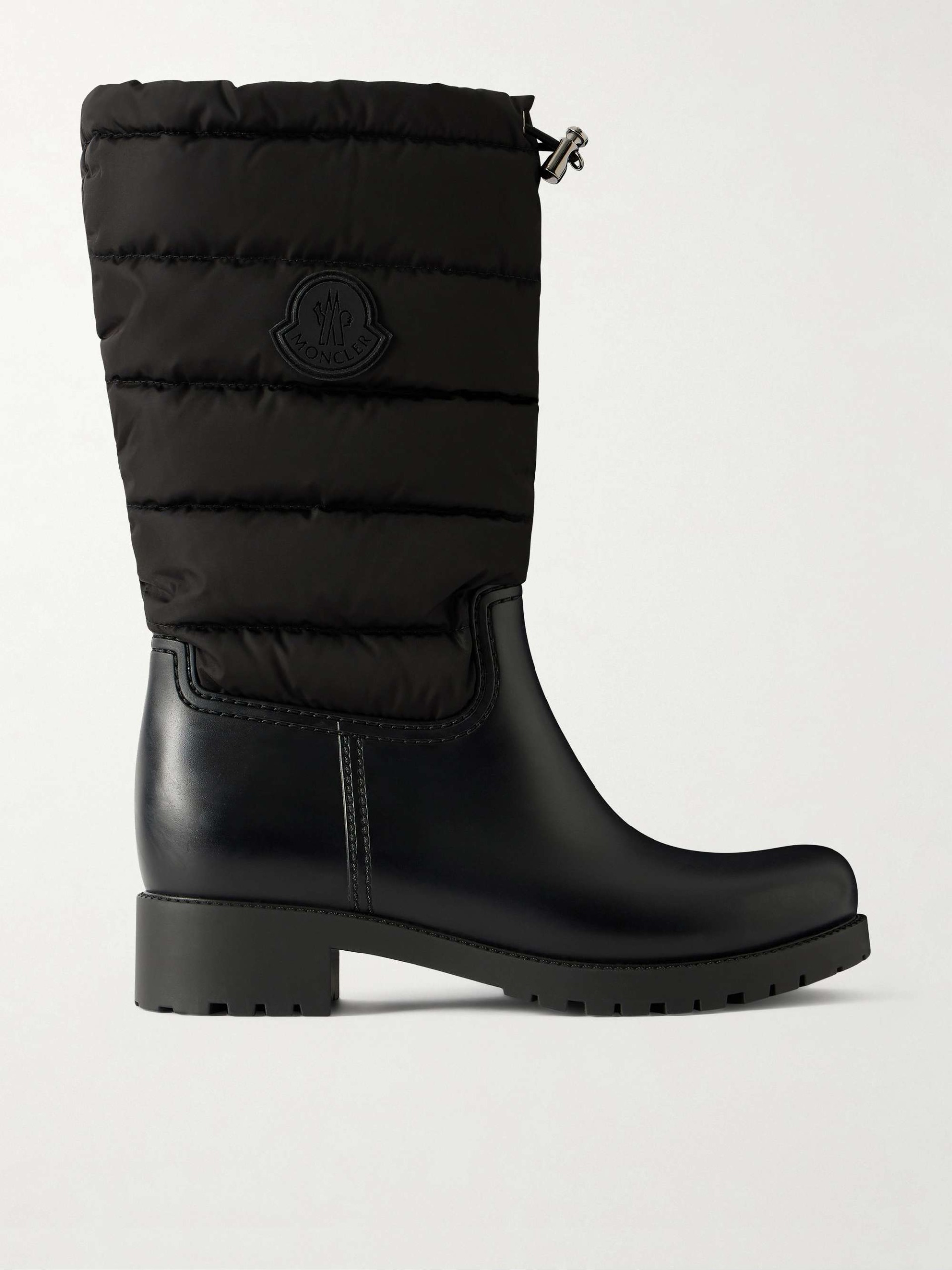 Ginette Quilted Nylon and Rubber Rain Boots