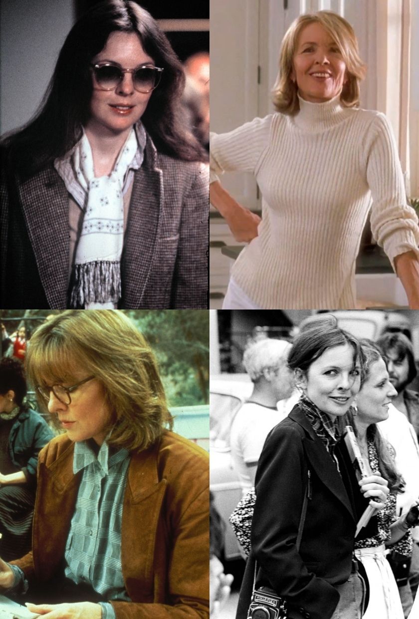 Diane Keaton in 'Annie Hall' (!977), 'Baby Boom' (1987) and 'Something's Gotta Give' (2003)