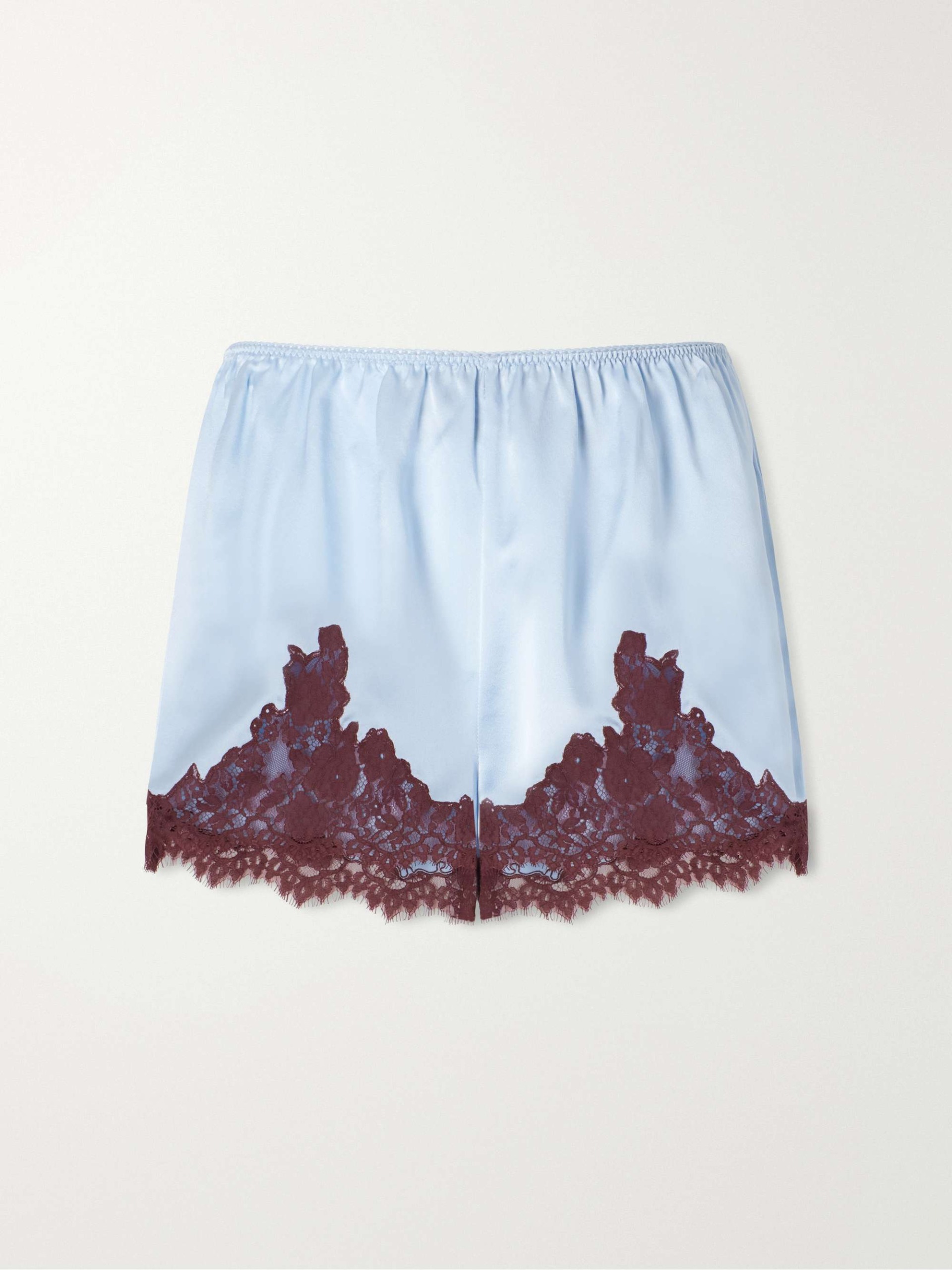 Iona Lace-Trimmed Silk Shorts