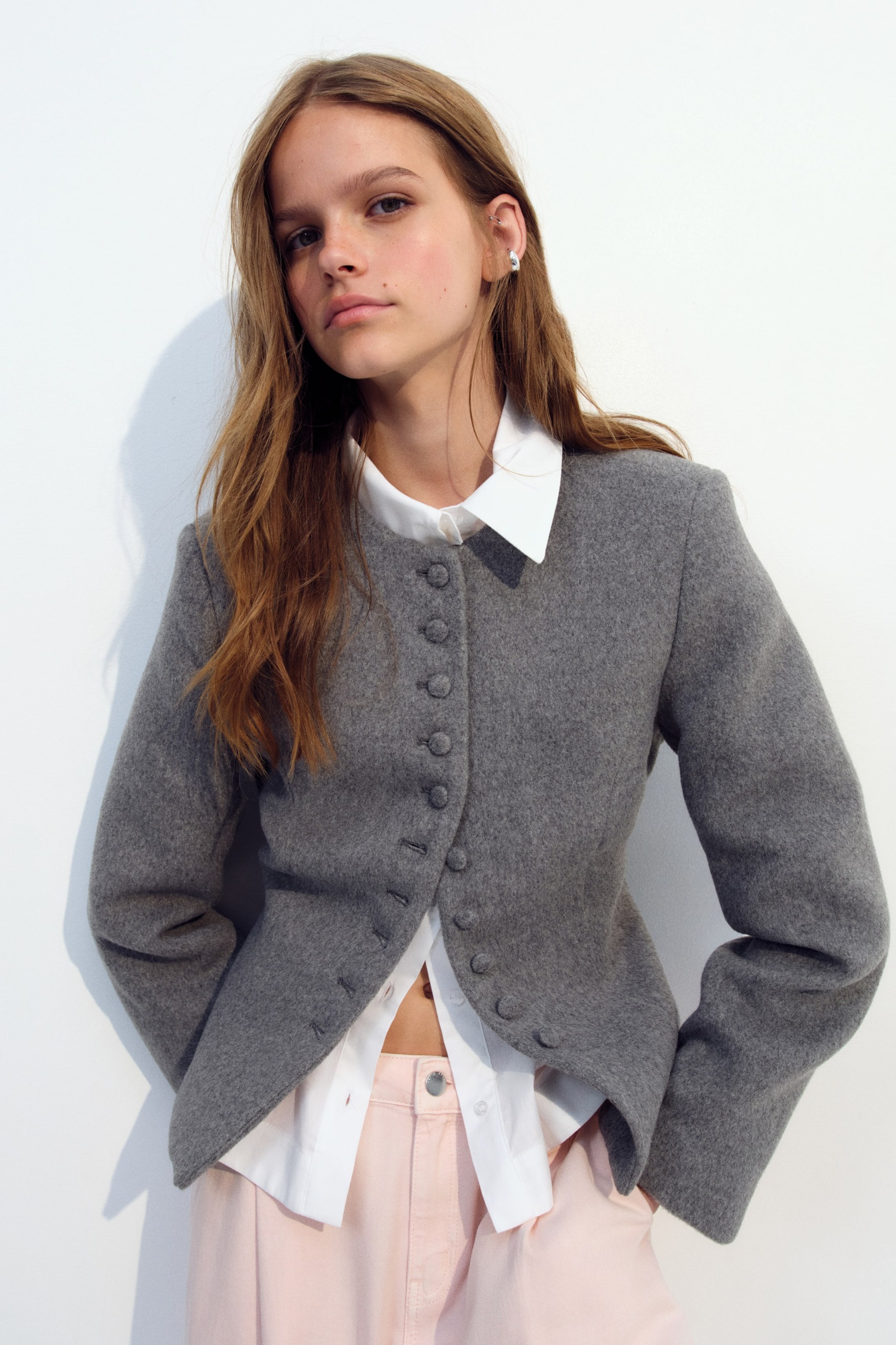 Collarless Blazer