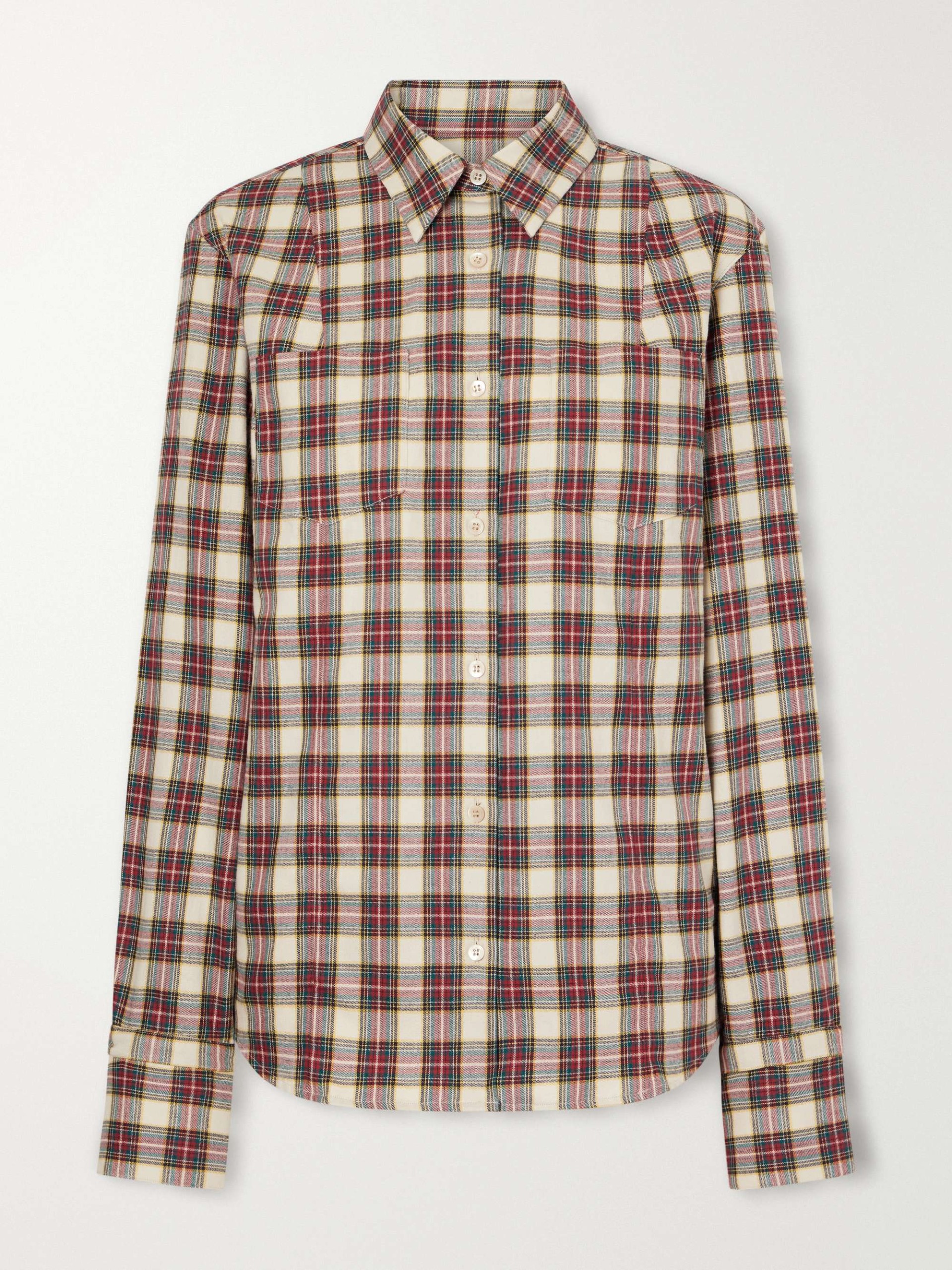 Checked Cotton-Flannel Shirt