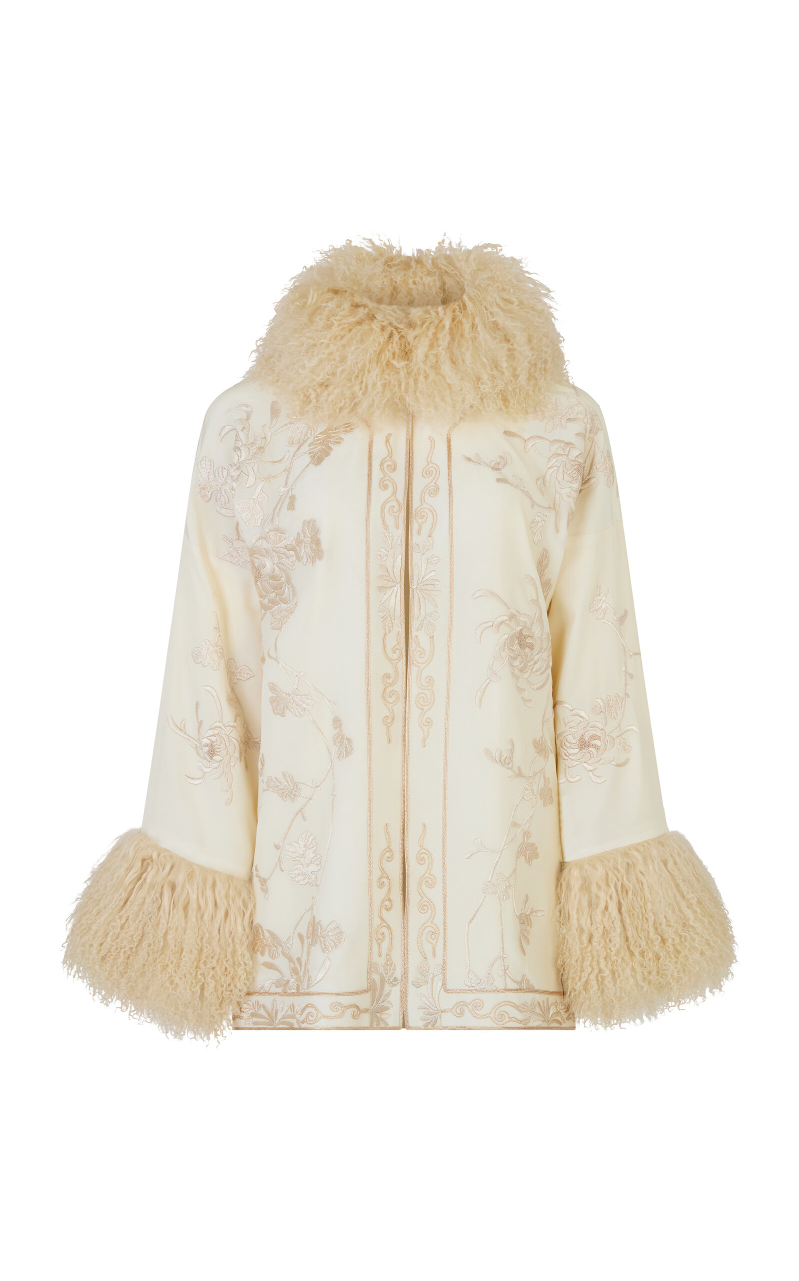 Demi Couture Embroidered Silk Robe