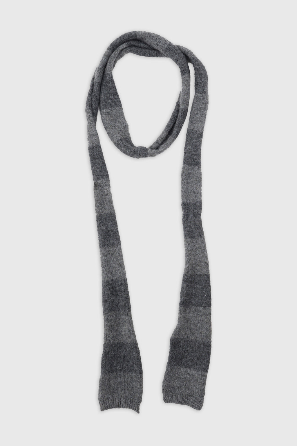 Stripe Knit Skinny Scarf