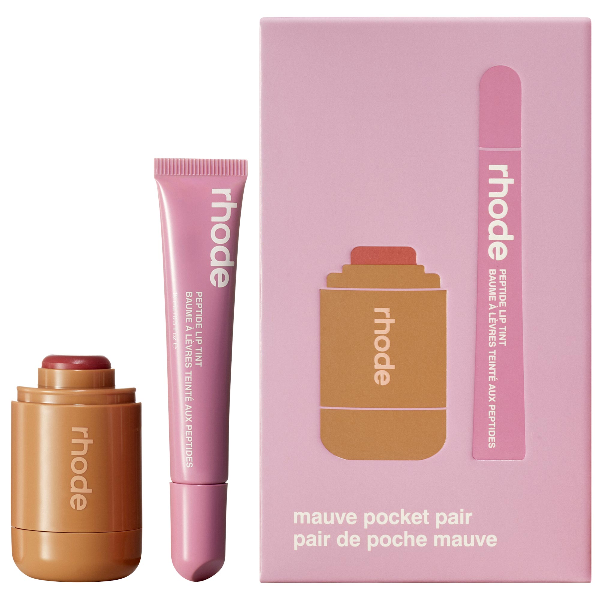 Pocket Pair Limited Edition Lip + Cheek Set - Sleepy Girl + Pretzel - a Mauve Pair