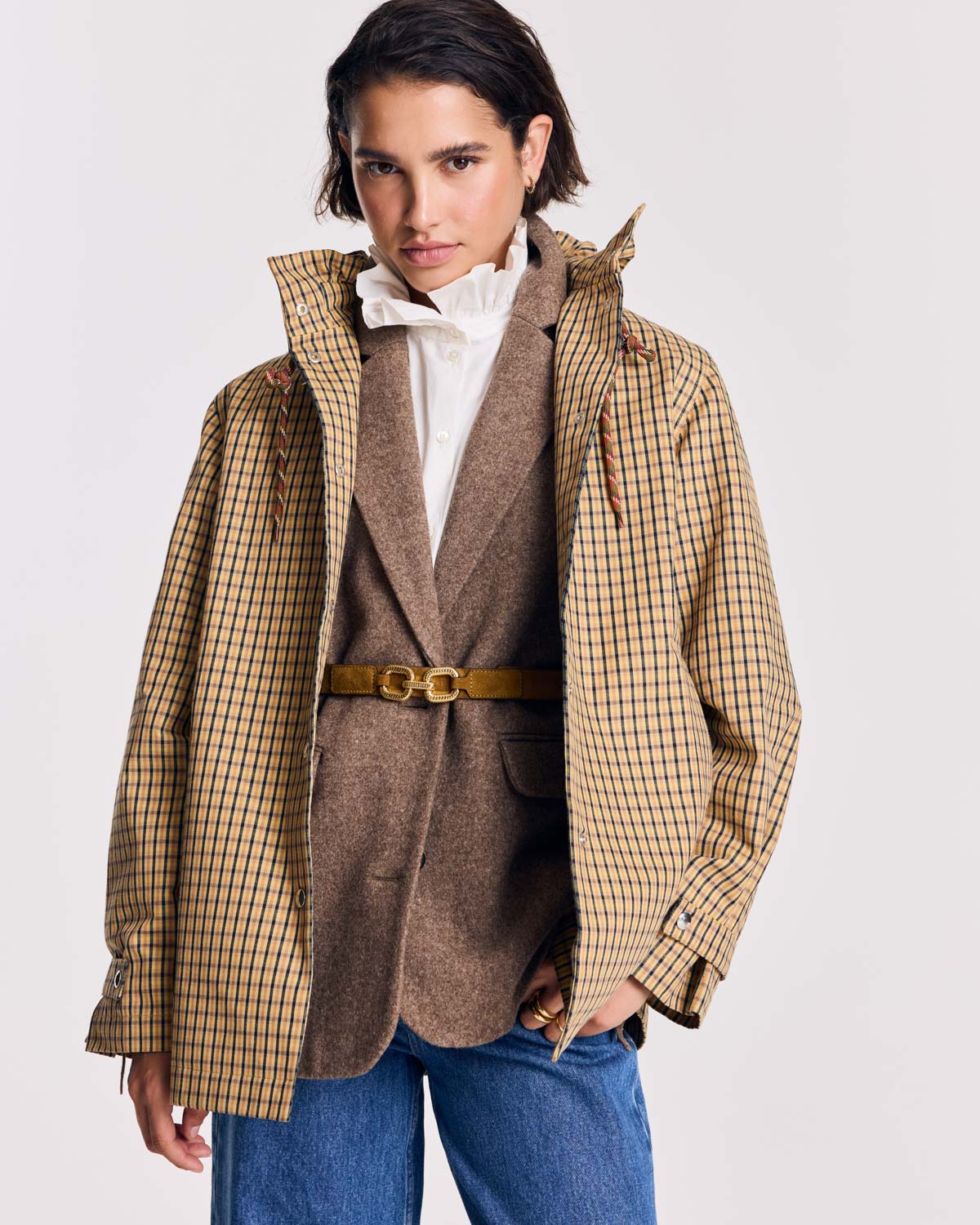 Owen Ocher and Navy Checked Jacket