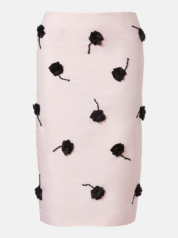 Shushu/Tong, Floral-Appliqu&eacute; Pencil Skirt
