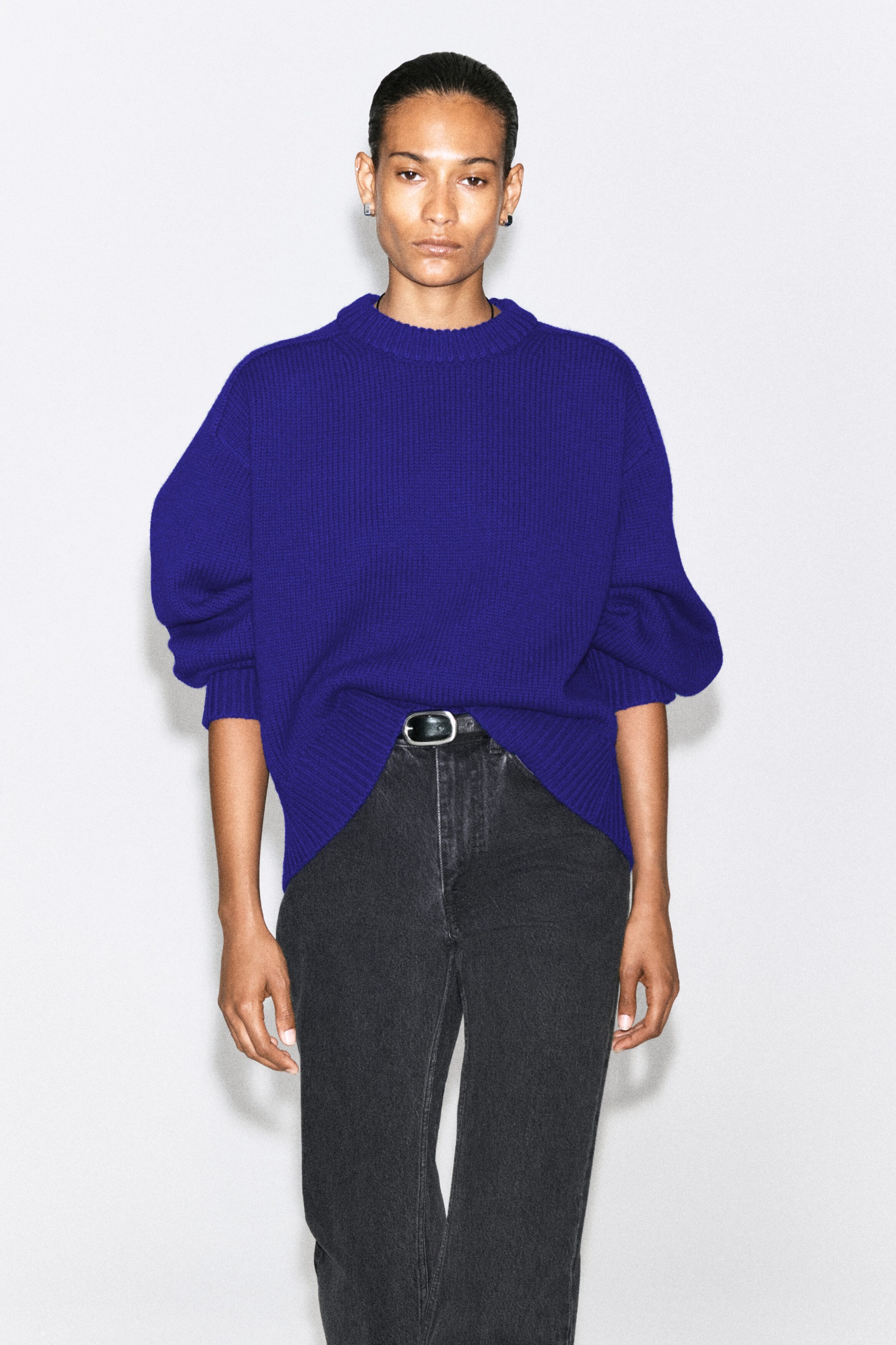 Rounded Wool Crew-Neck Jumper