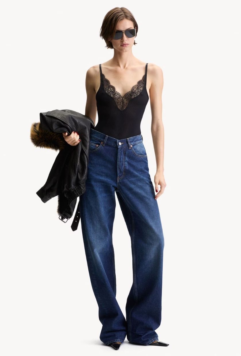 YSL, V-Waist Baggy Jeans