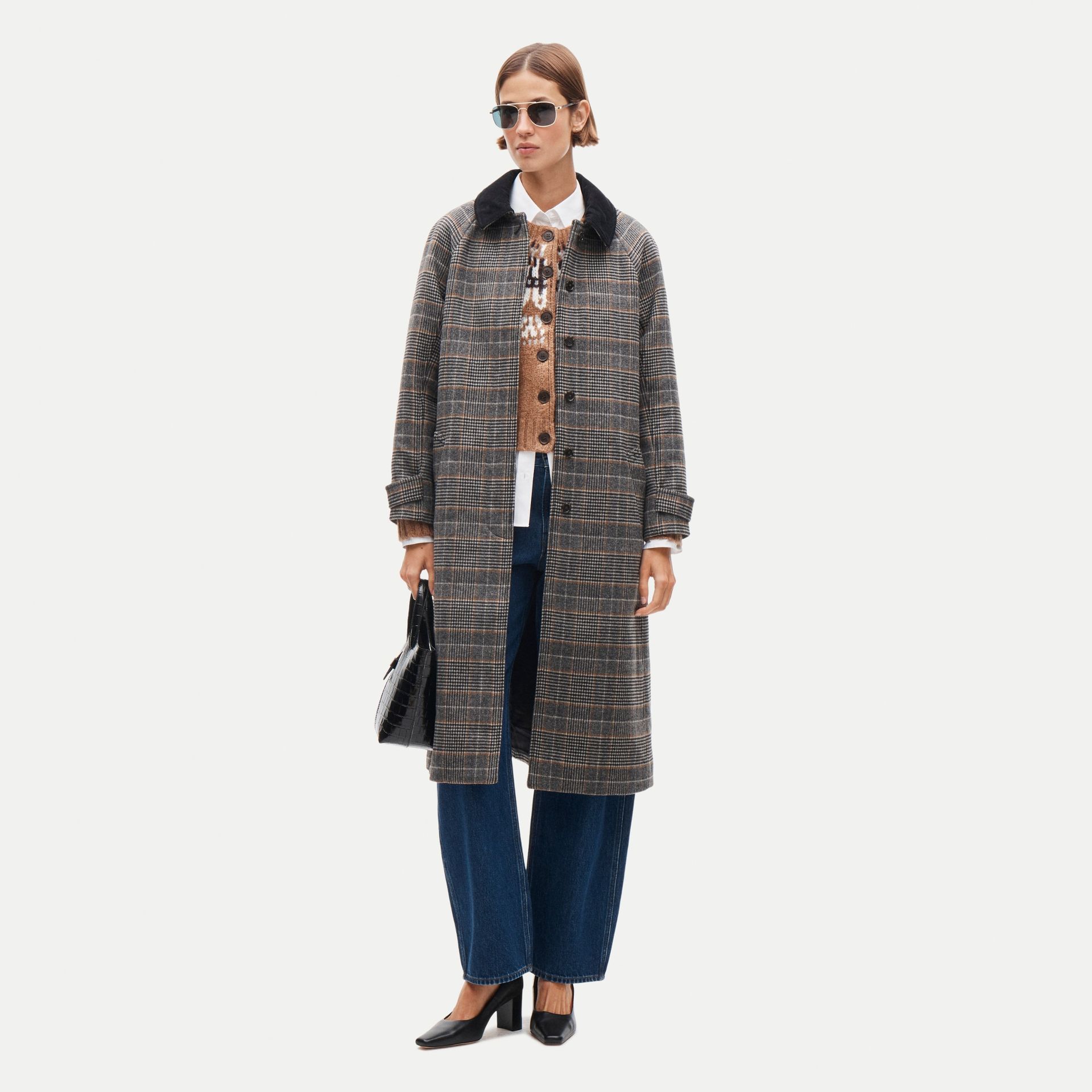Model wearing a chic J.Crew outfit.