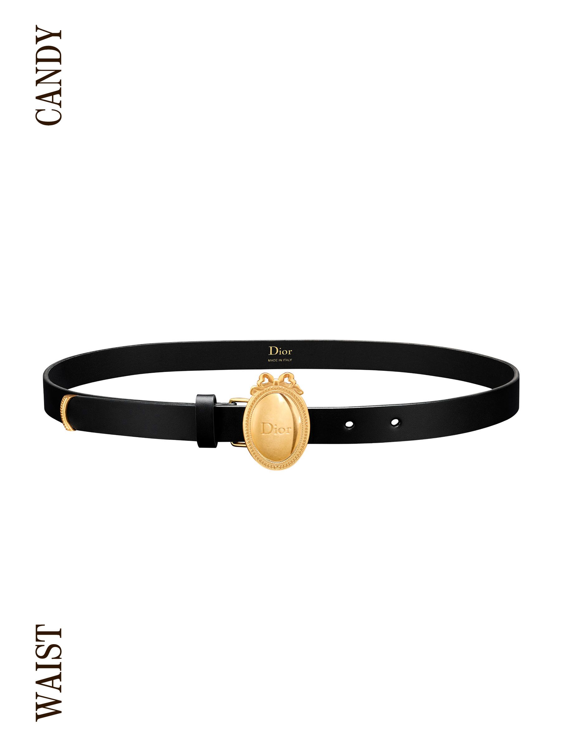 Dior belt with large gold buckle