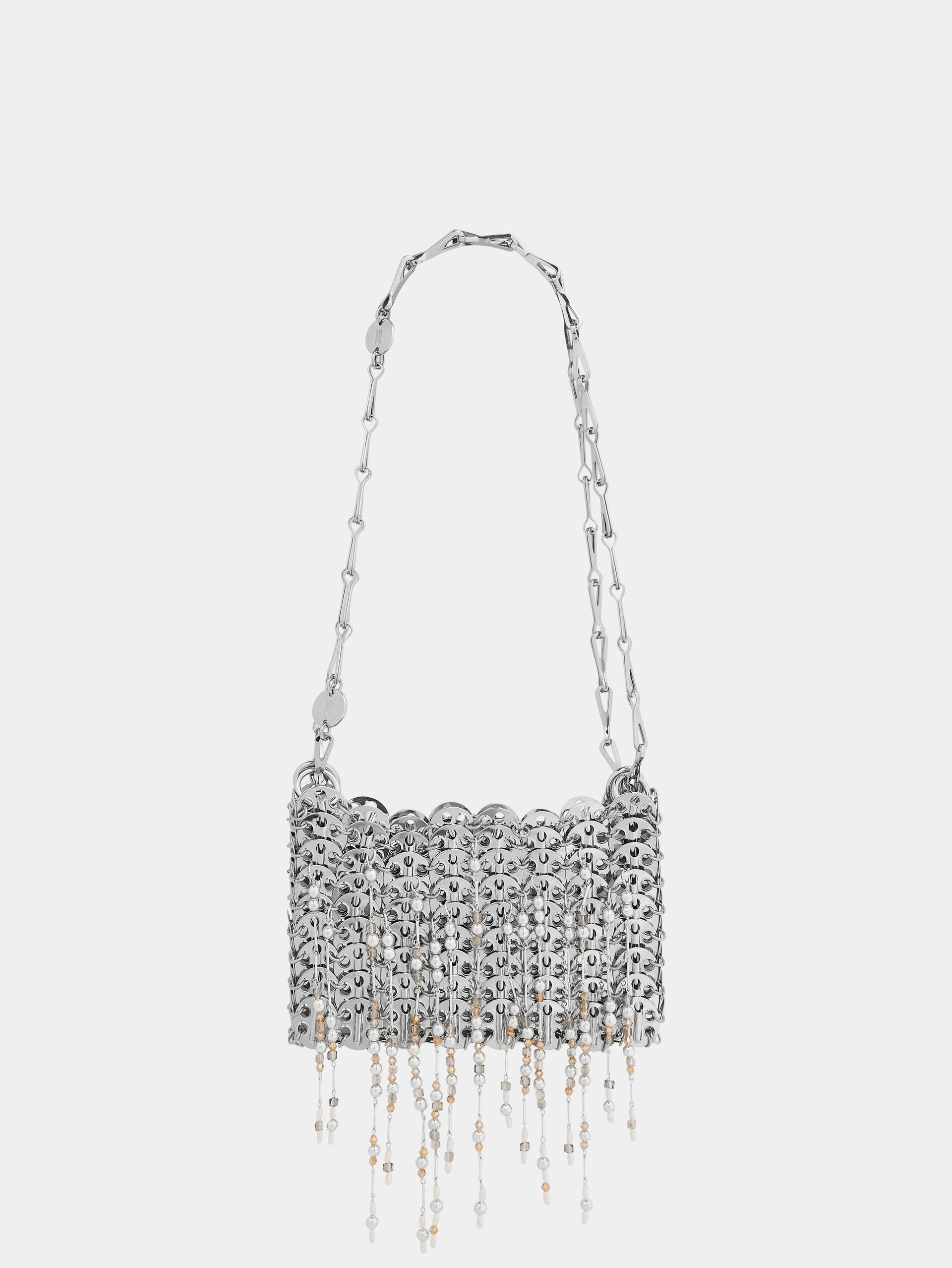 1969 Nano Silver Bag With Pearl Fringes - Tu