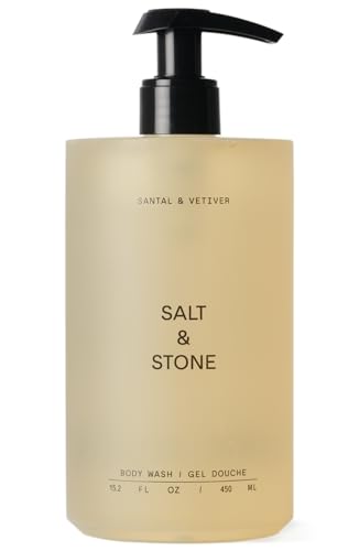 Salt & Stone Body Wash for Women & Men, Santal & Vetiver 15.2 Fl Oz