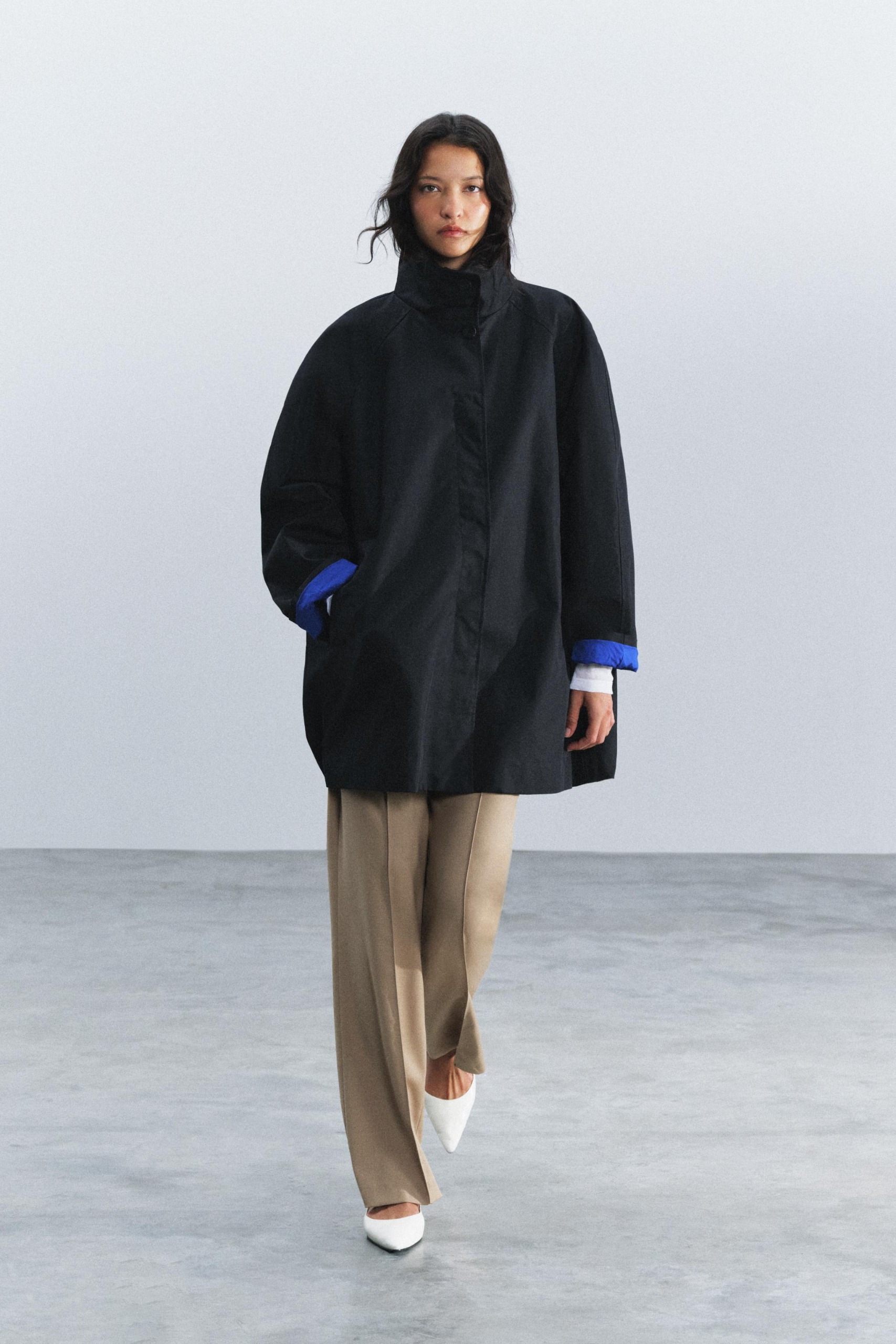 Zw Collection Water-Repellent Balloon Jacket - Black - Xs