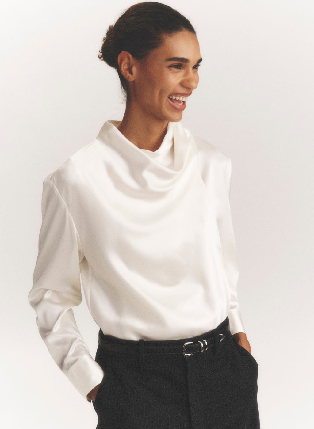 Nadine Silk Draped Top