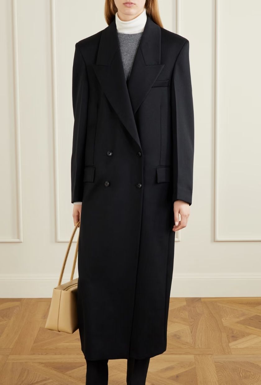 R&Oacute;HE, Double-Breasted Wool Coat