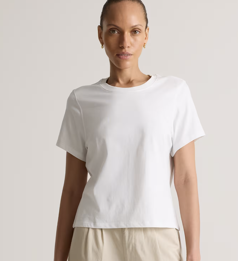 Quince, 100% Organic Cotton Boxy Crewneck T-Shirt