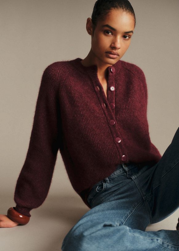 Othello Cardigan - Burgundy - Baby Alpaca - Sézane