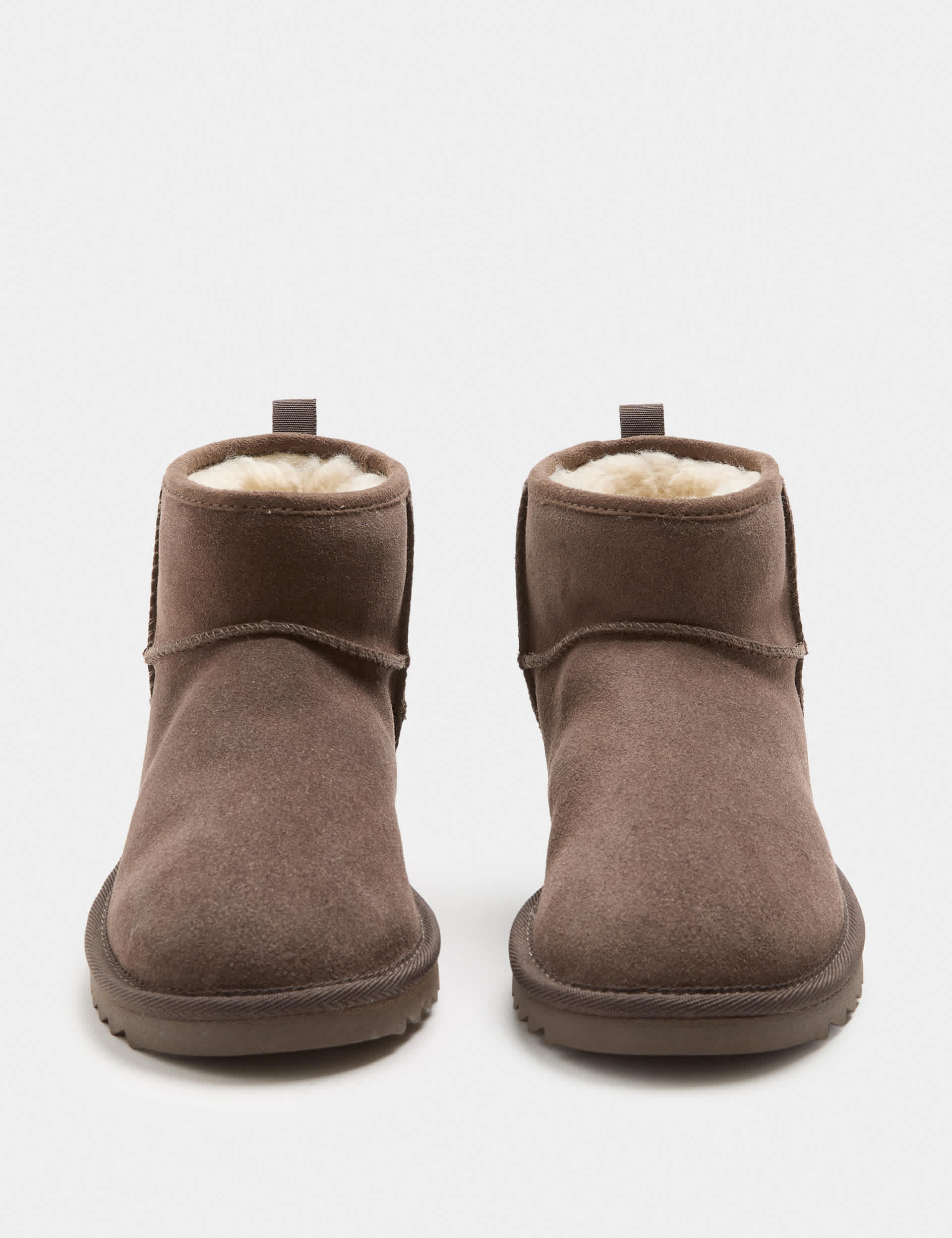 Suede Flatform Slipper Boots