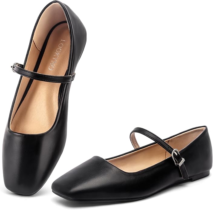 Lookyno, Square Toe Ballet Flats