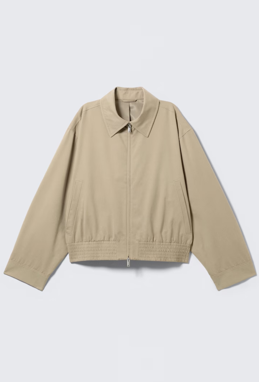 Weekday, BOXY COTTON ZIP JACKET