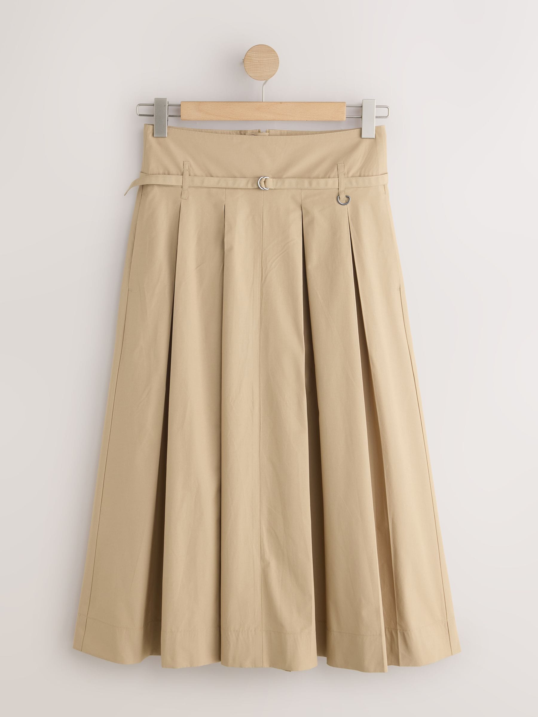Stone Pleated Midi Skirt - Size 6 R