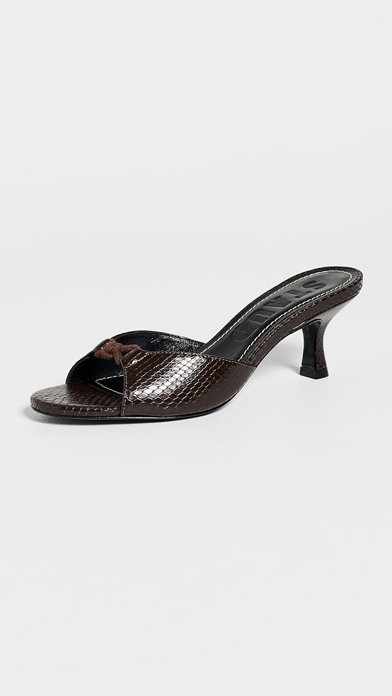 Brynn Mules - Espresso Snake
