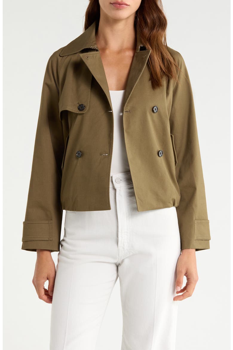 Jett Check Crop Trench Coat