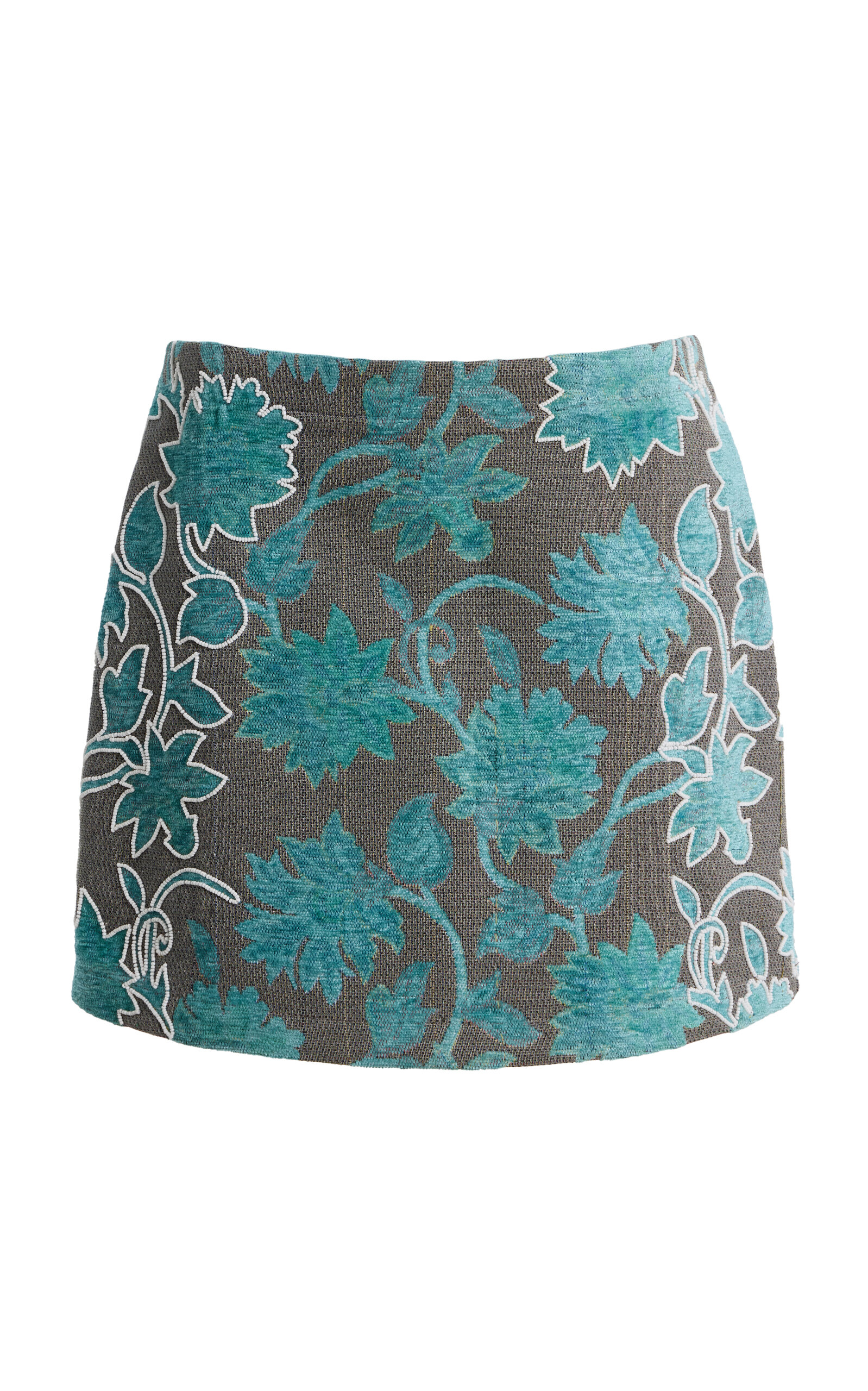 Exclusive Beaded Jacquard Mini Skirt