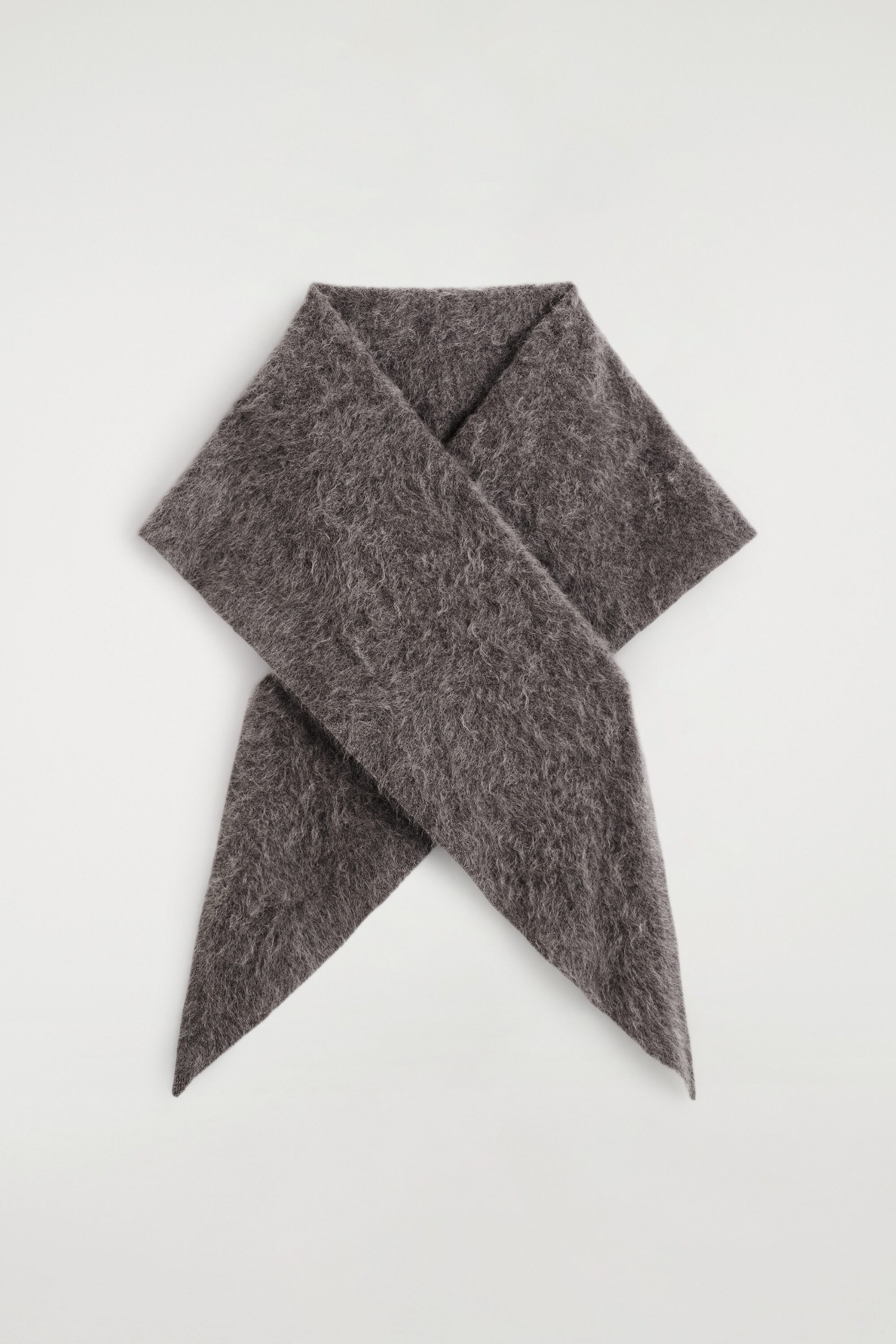 Brushed Pure Cashmere Triangle Scarf