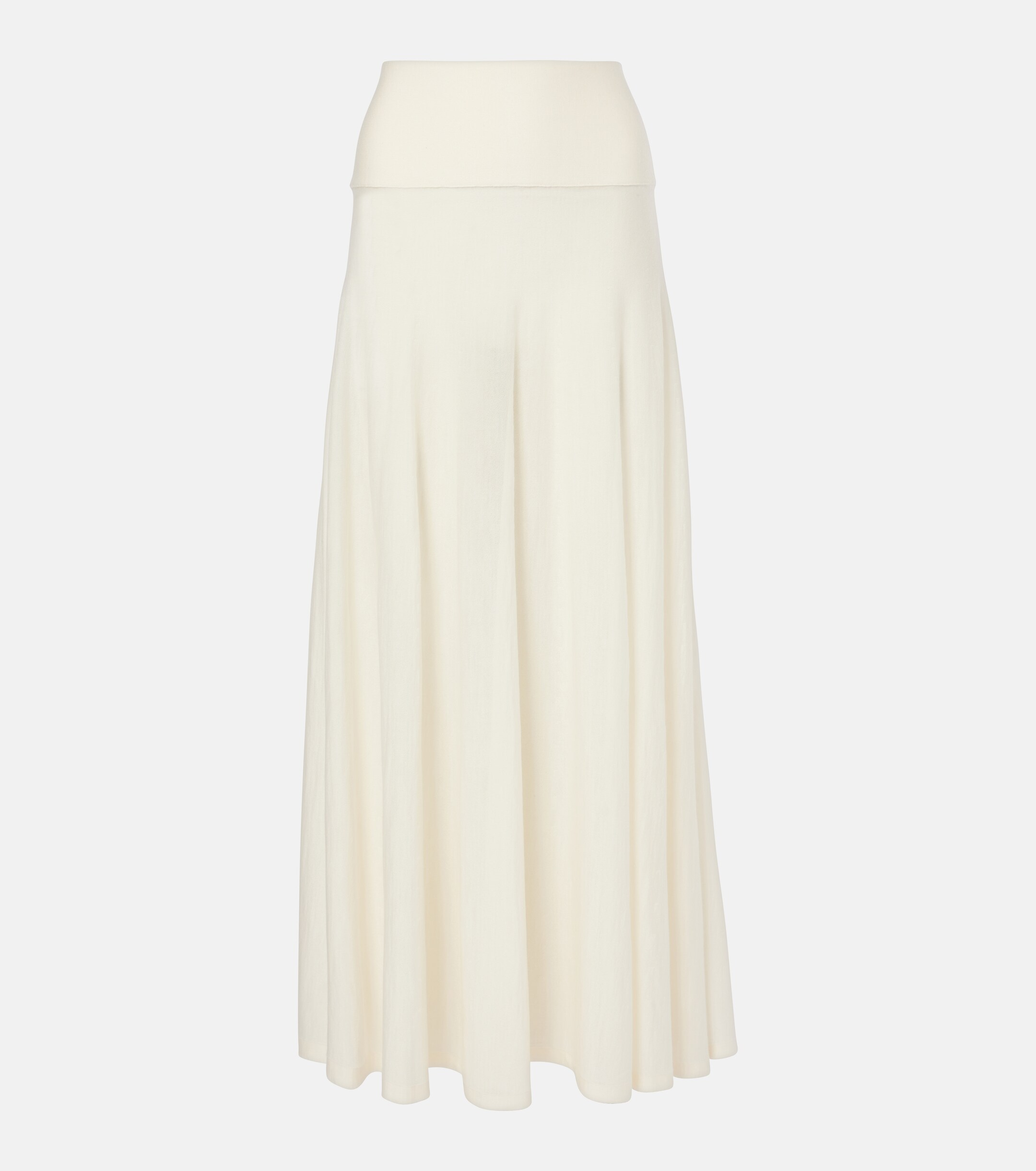 Ala&iuml;a, Low-Rise Virgin Wool Maxi Skirt