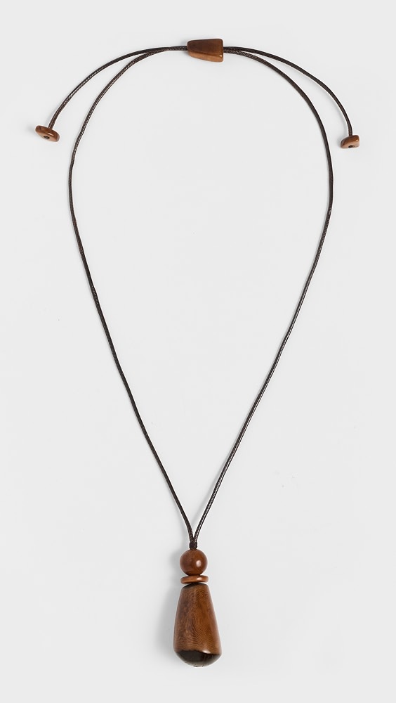 The Tagua Cone Necklace - Cognac