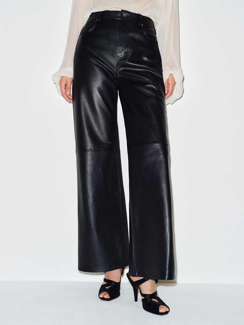 Veda Cary Wide Leg Leather Pant